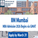 IIM Mumbai MBA Admission 2026 Begins via GMAT; Apply by March 31 @iimmumbai.ac.in